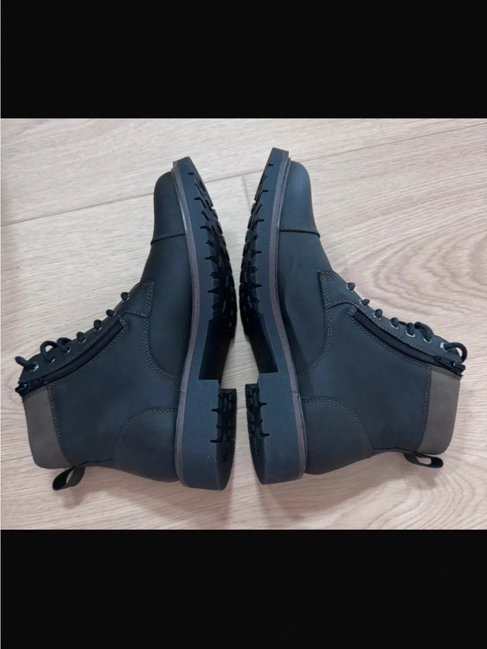 Dockers Black Lace-Up Leather Ankle Boots